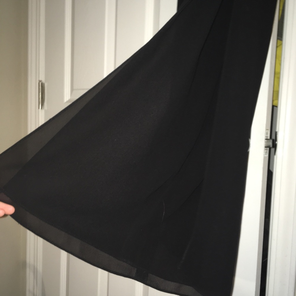 Chiffon flow pants with slit